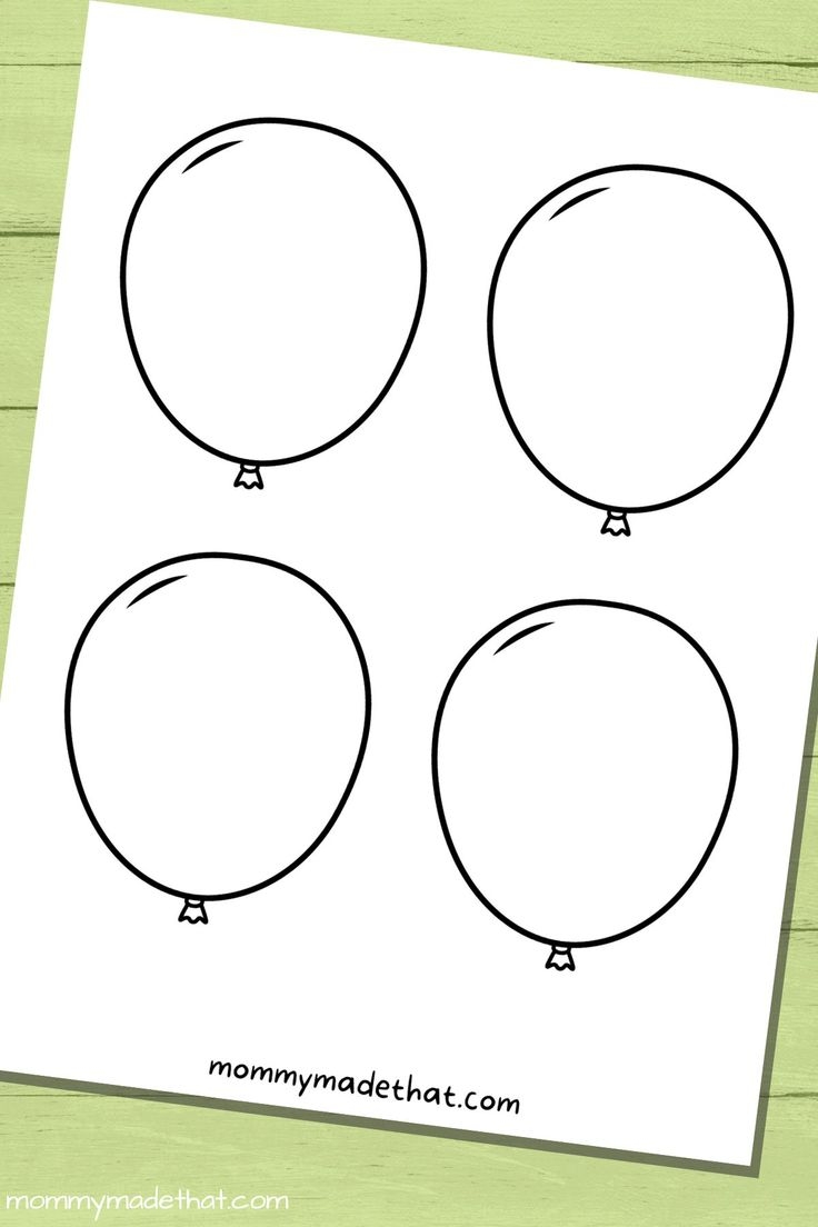 Free Printable Balloon Templates Different Sizes  Free Printable Balloon Templates Different Sizes