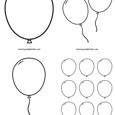 Free Printable Balloon Templates Different Sizes