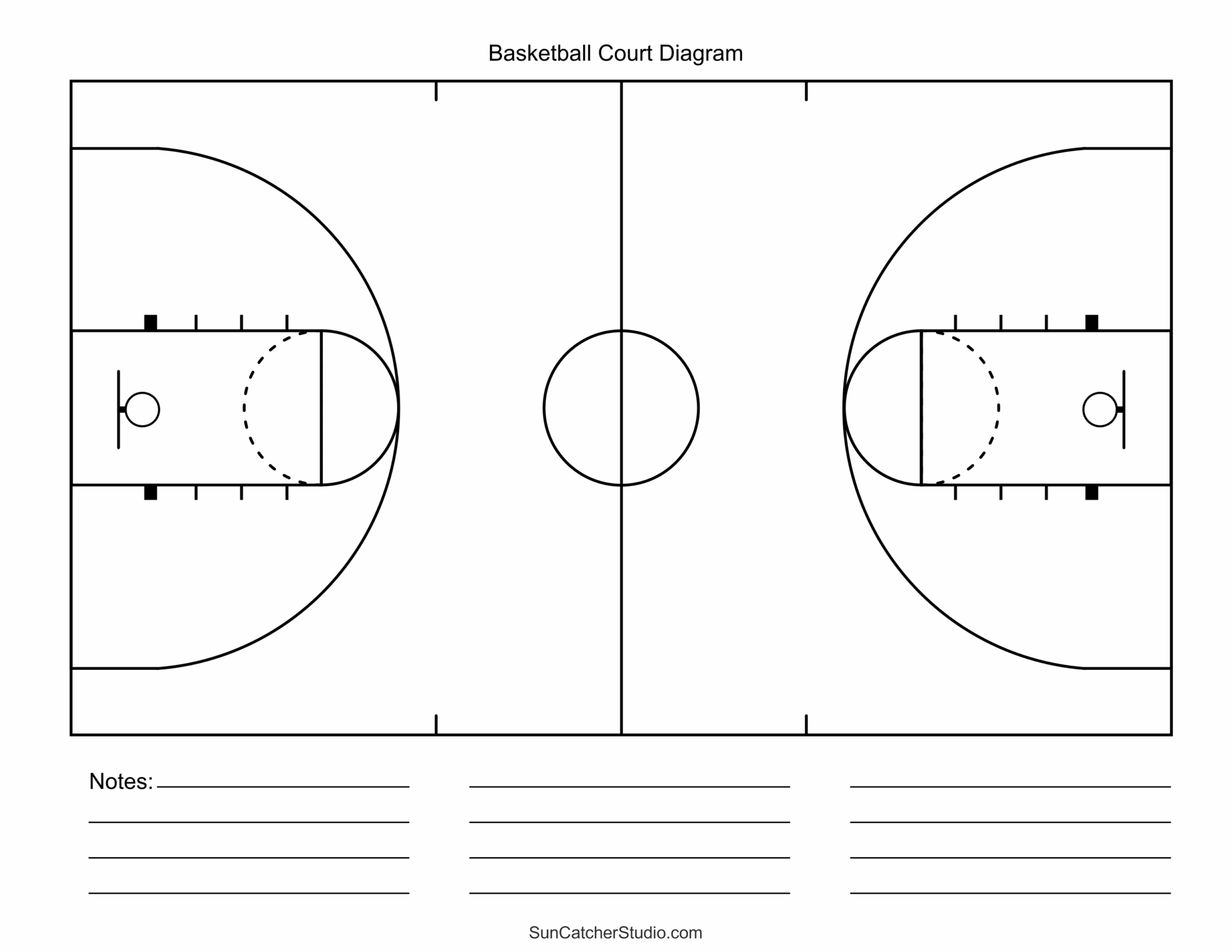 Free Printable Basketball Court Diagrams Layout Free Printables Monograms Design Tools Patterns DIY Projects