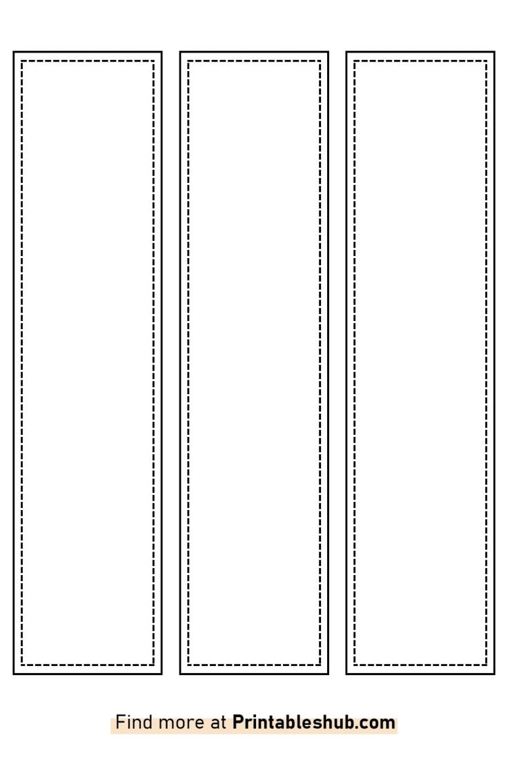 Free Printable Blank Bookmark Templates PDF Included Printables Hub Free Printable Blank Bookmark Templates PDF Included Printables Hub