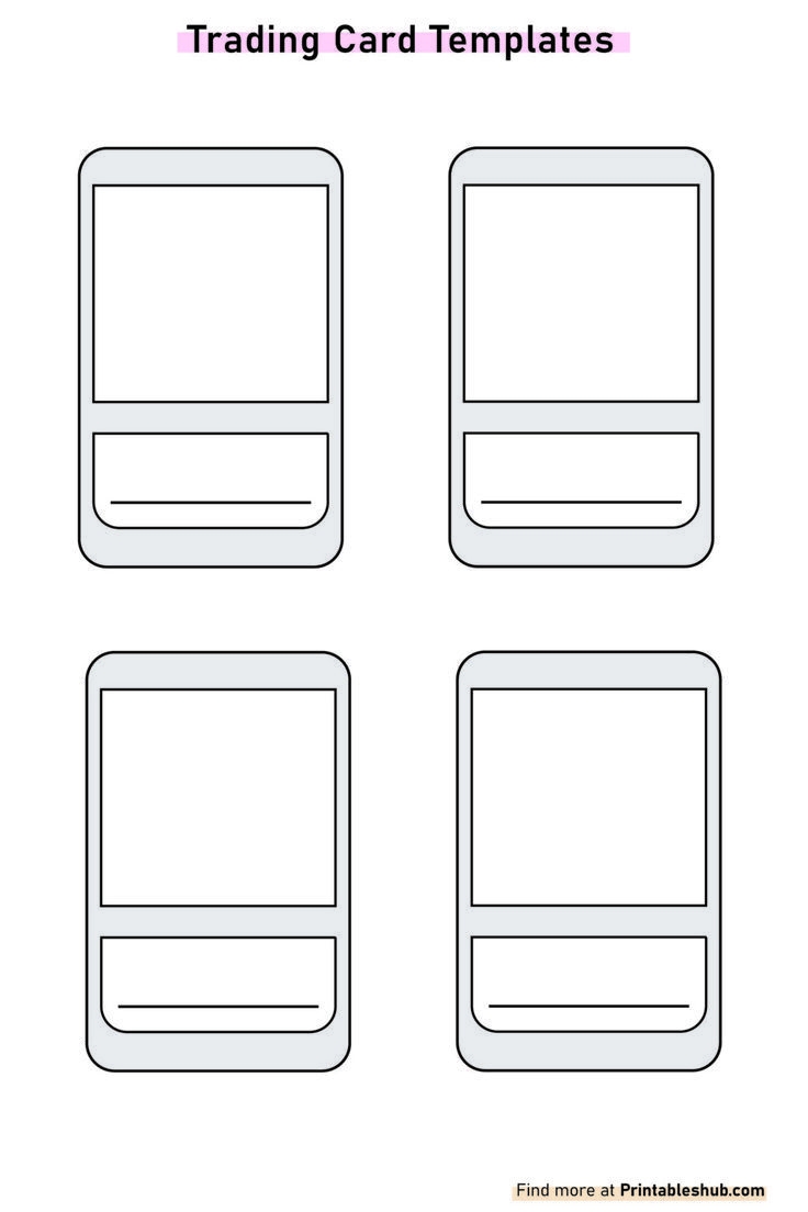 Free Printable Blank Trading Card Template PDF Included 