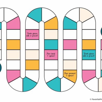Free Printable Board Game Template Favorite Printables
