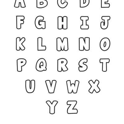 Free Printable Bubble Letter Alphabet Stencils