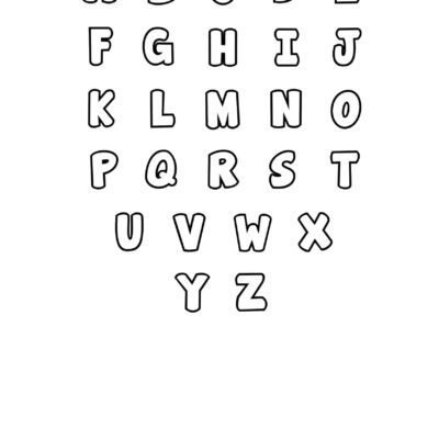 Free Printable Bubble Letter Stencils Bubble Letters Set