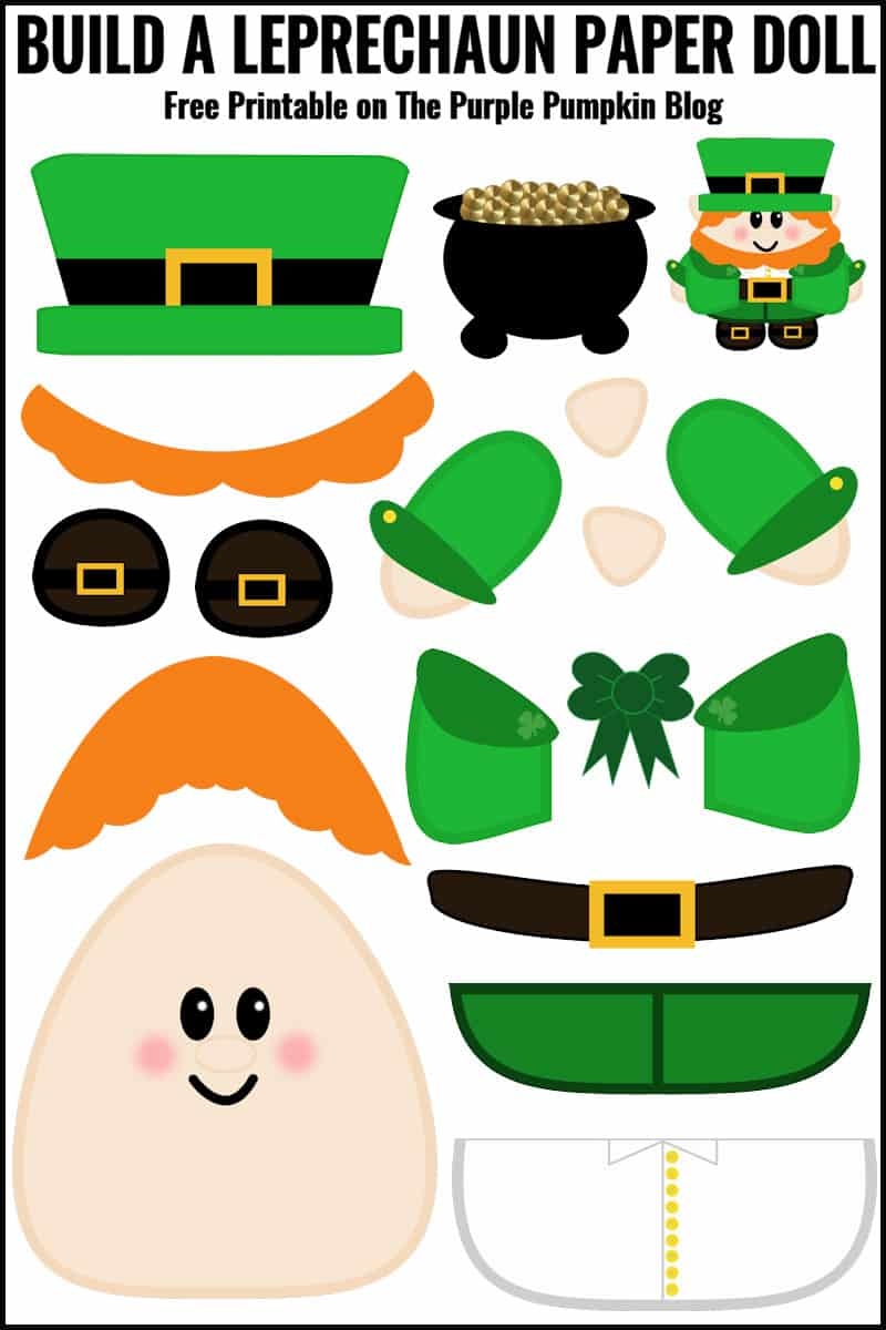 Free Printable Build A Leprechaun Paper Doll For St Patrick s Day Free Printable Build A Leprechaun Paper Doll For St Patrick s Day