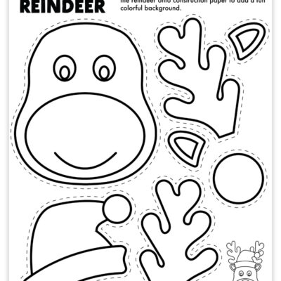 Free Printable Build A Reindeer Craft Pjs And Paint