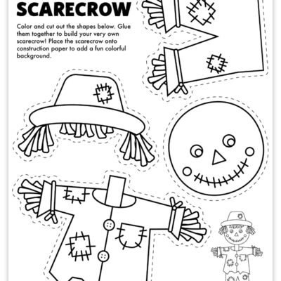 Free Printable Build A Scarecrow Craft For Kids Pjs And Paint