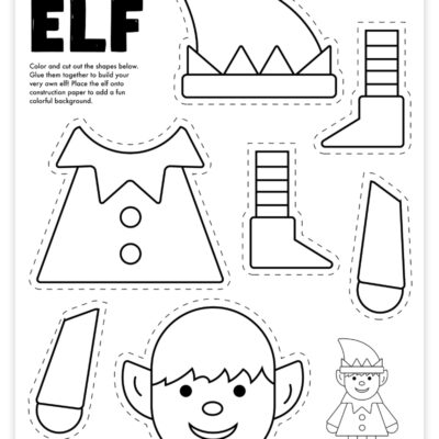Free Printable Build An Elf Craft Pjs And Paint