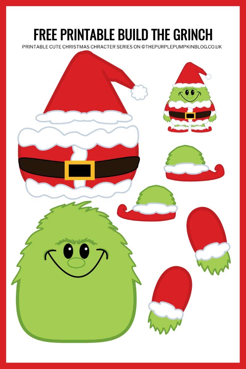 Free Printable Build The Grinch Paper Template Christmas Craft Free Printable Build The Grinch Paper Template Christmas Craft