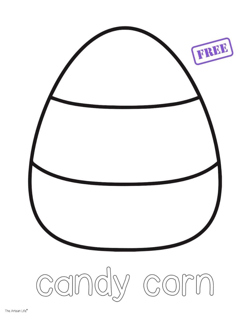 candy corn printable template