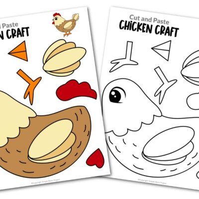 Free Printable Chicken Craft Template Simple Mom Project