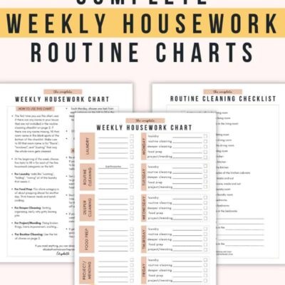 Free Printable Chore Chart For Adults And Cleaning Checklist
