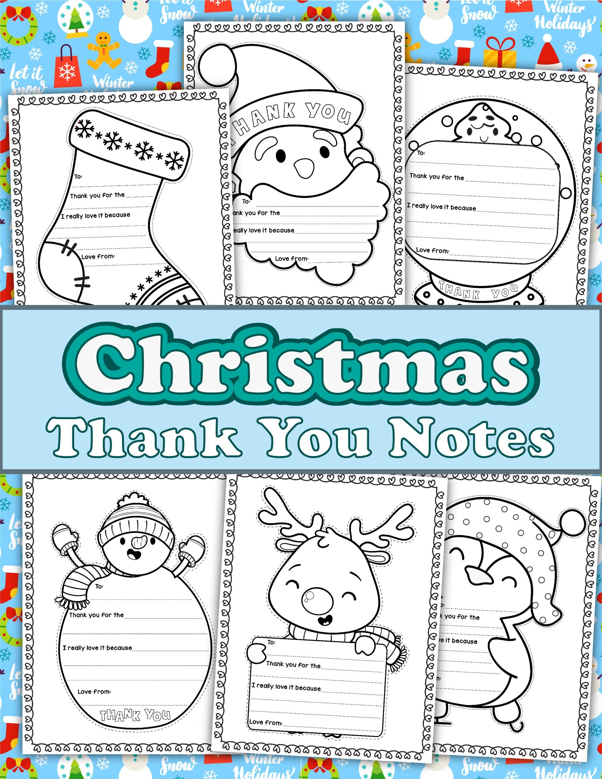 Free Printable Christmas Thank You Notes Frugal Mom Eh 