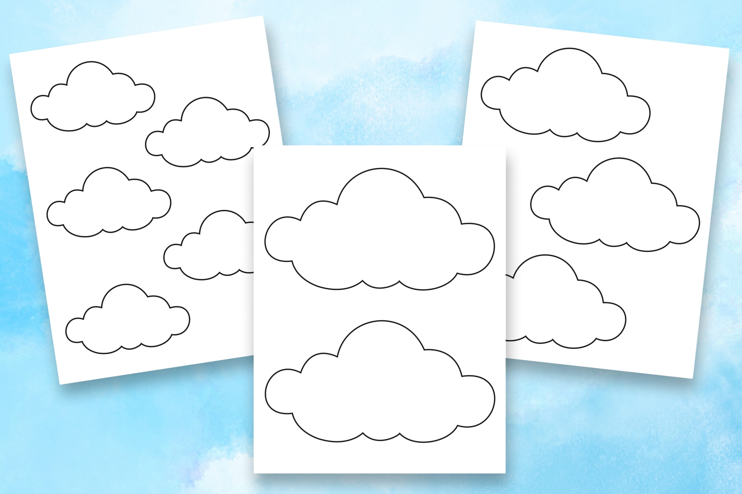 Free Printable Cloud Templates Free Printable Cloud Templates