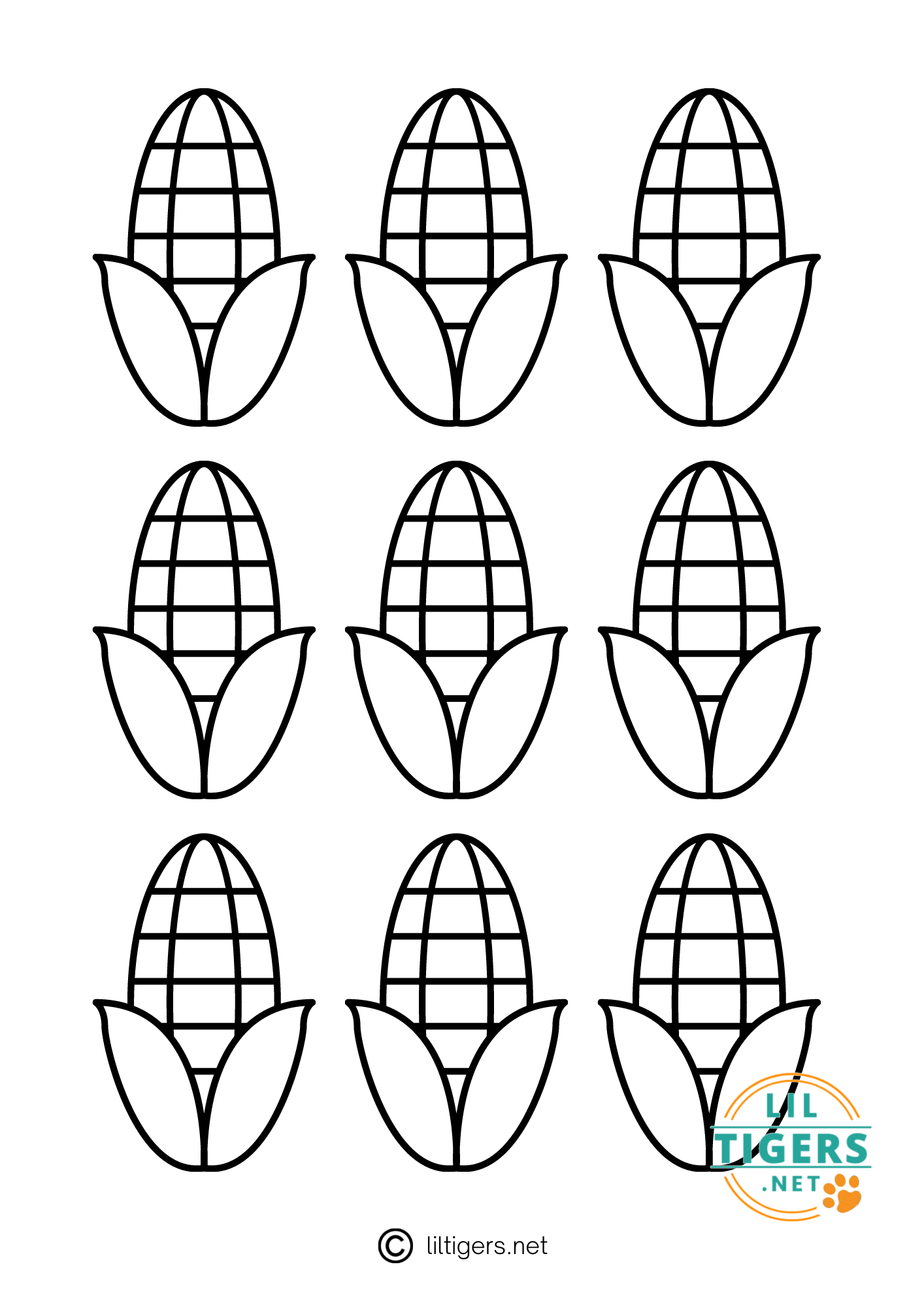 corn template printable corn template printable