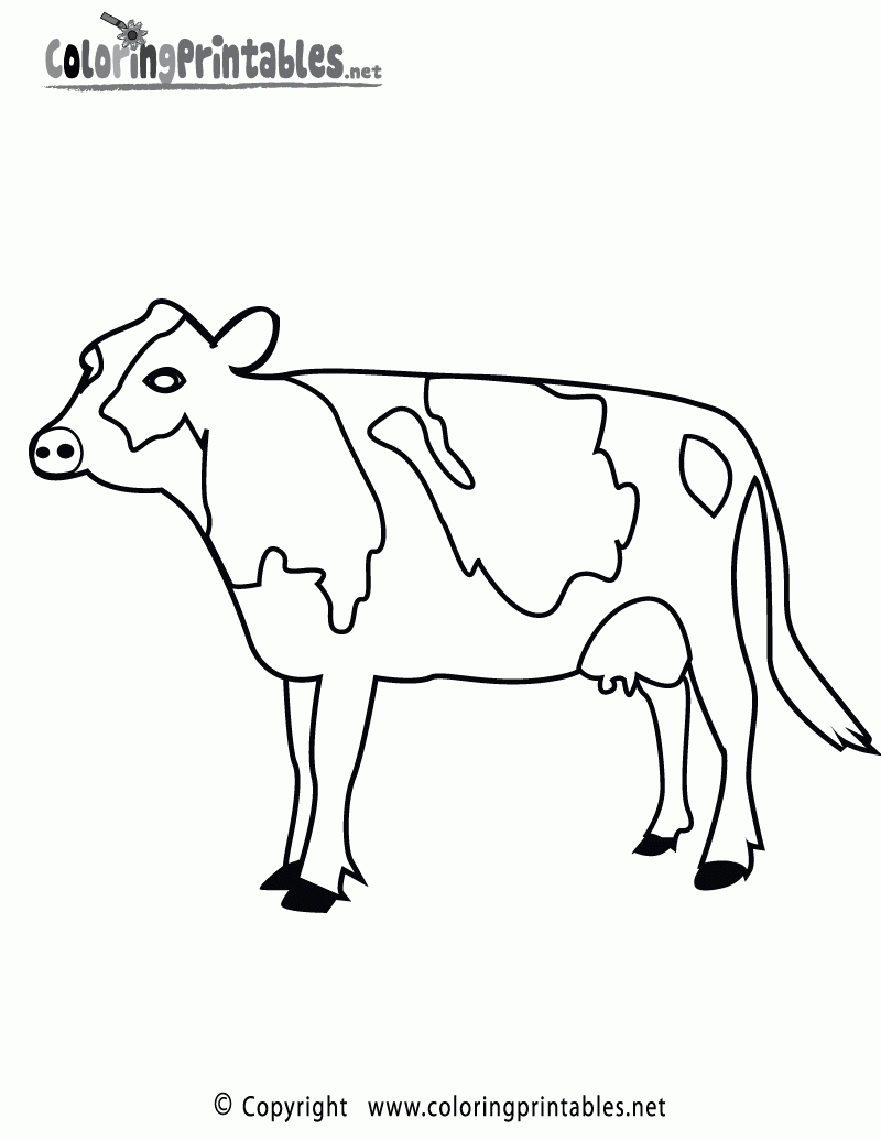 Free Printable Cow Coloring Page Free Printable Cow Coloring Page