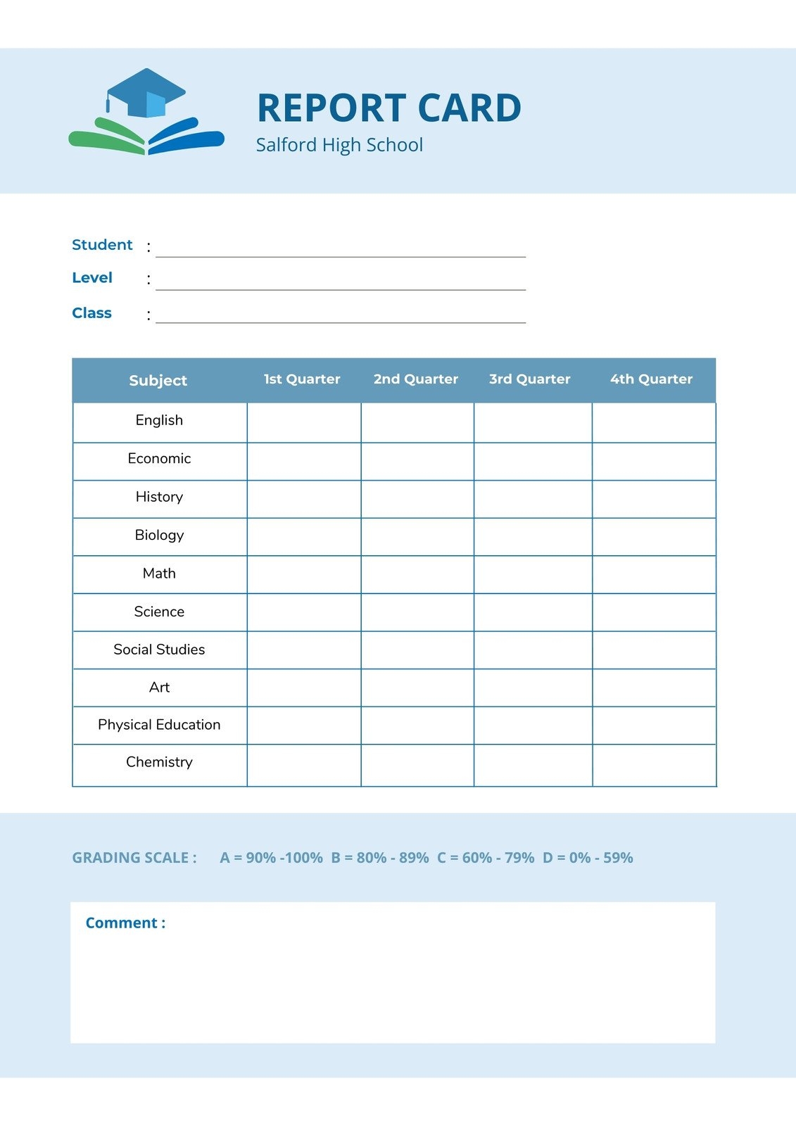 Free Printable Customizable Report Card Templates Canva Free Printable Customizable Report Card Templates Canva