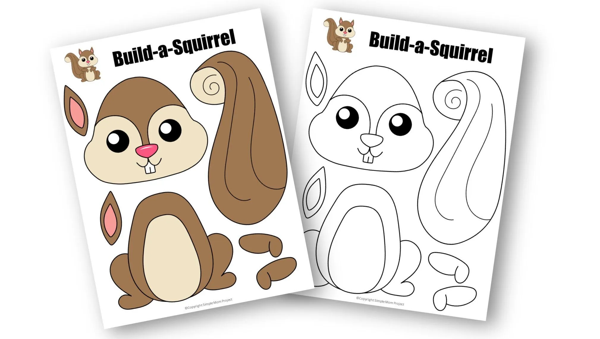 Free Printable Cut And Paste Squirrel Craft For Kids Simple Mom Project Free Printable Cut And Paste Squirrel Craft For Kids Simple Mom Project