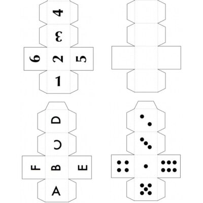 Free Printable Dice Dots Numbers And Letters Teach Beside Me