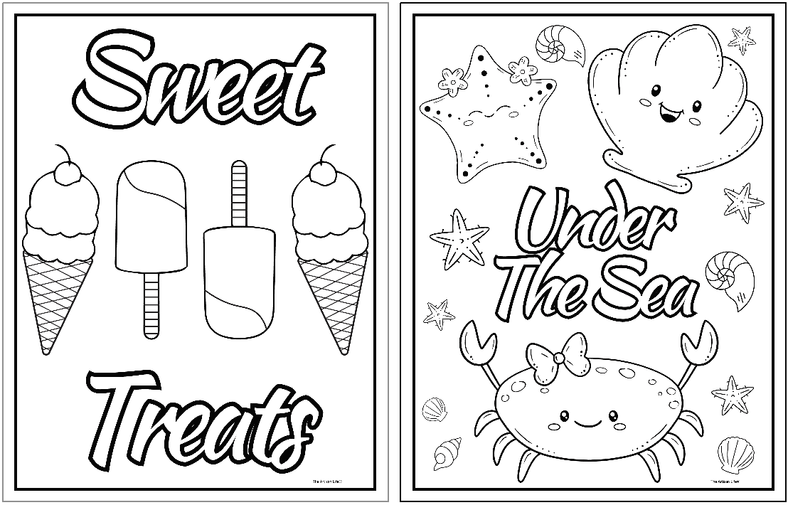 printable colouring pages summer