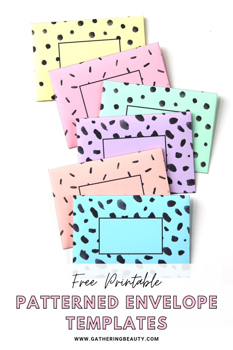 Free Printable Envelope Template Gathering Beauty