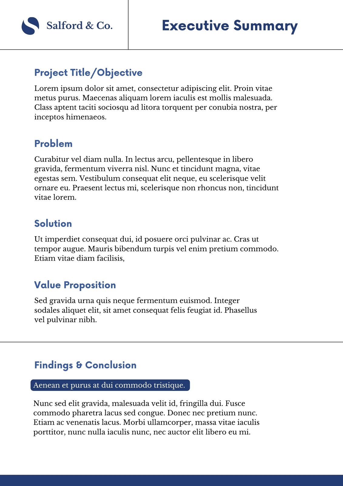 Free Printable Executive Summary Templates Canva