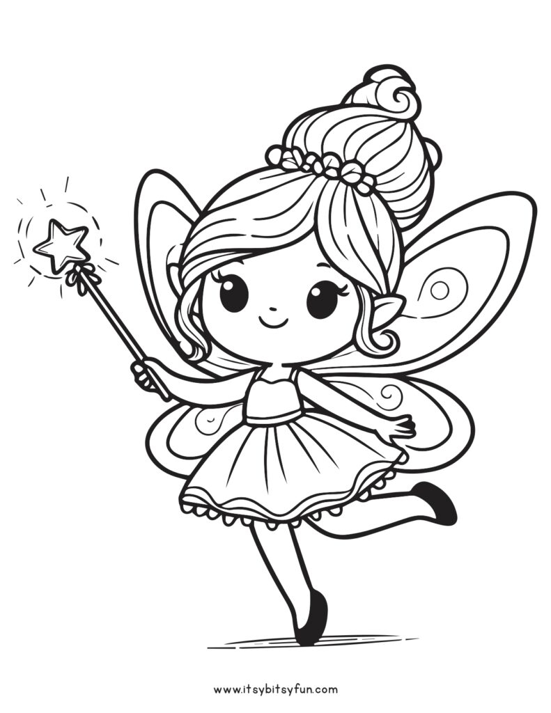 Free Printable Fairy Coloring Pages For Kids Itsy Bitsy Fun