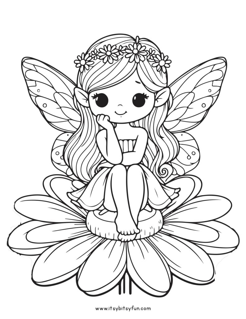 fairy colouring in pages printable