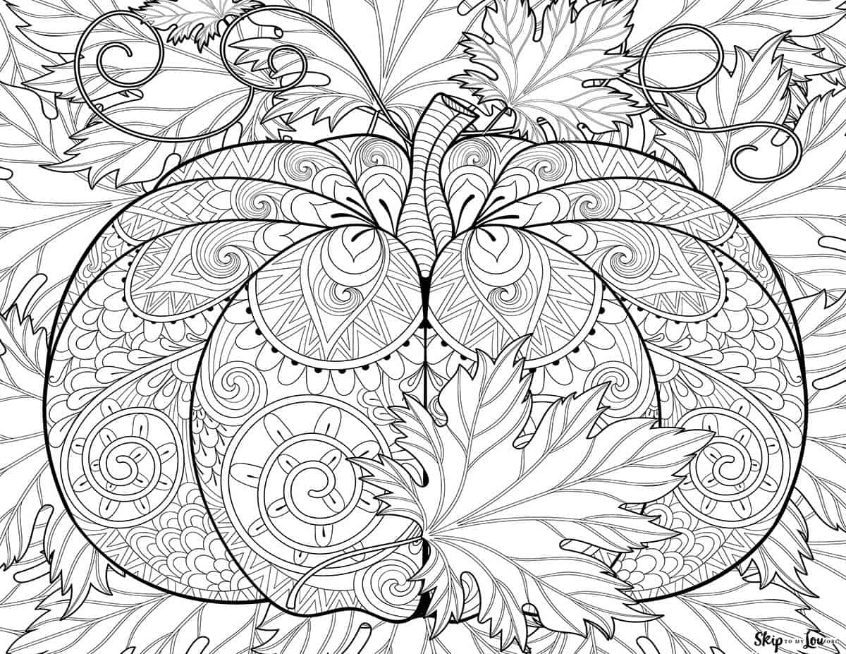 free fall printable coloring pages