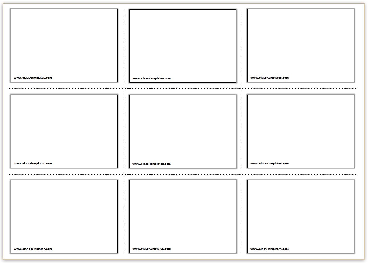 Free Printable Flash Cards Template Free Printable Flash Cards Template