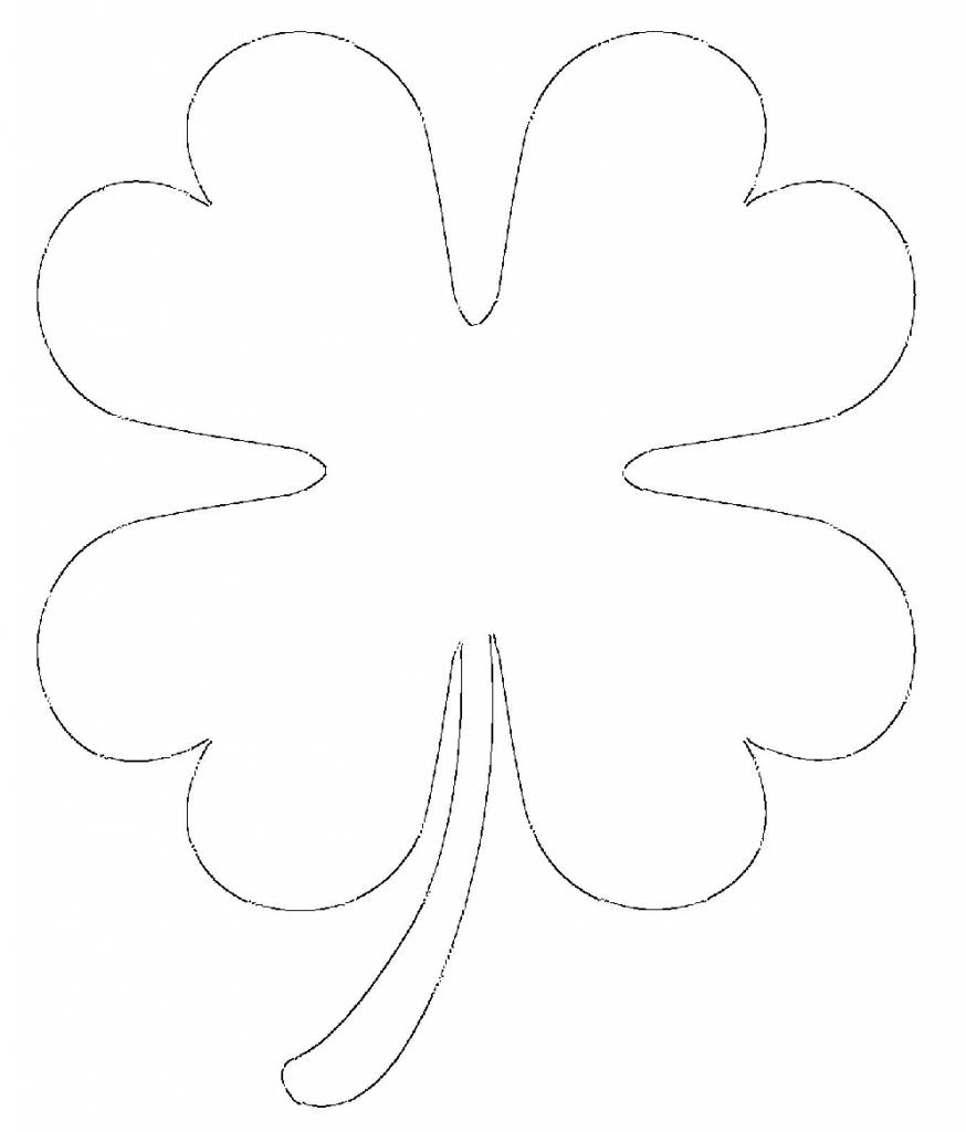 4 leaf clover printable