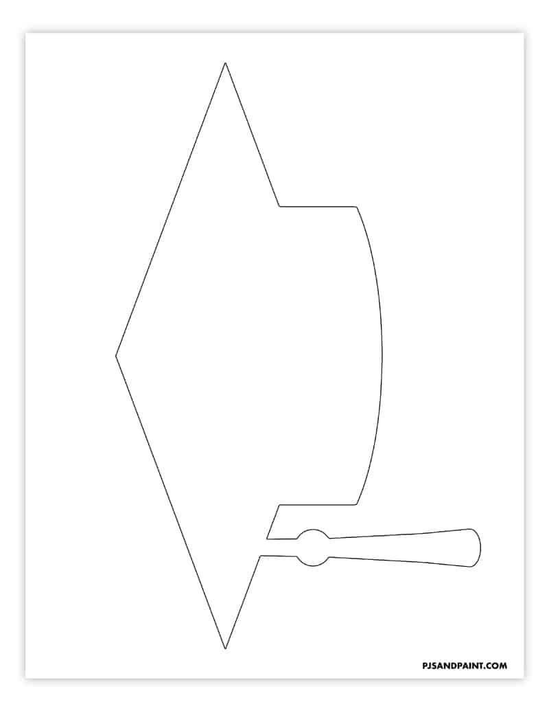 Free Printable Graduation Cap Template 2 Sizes