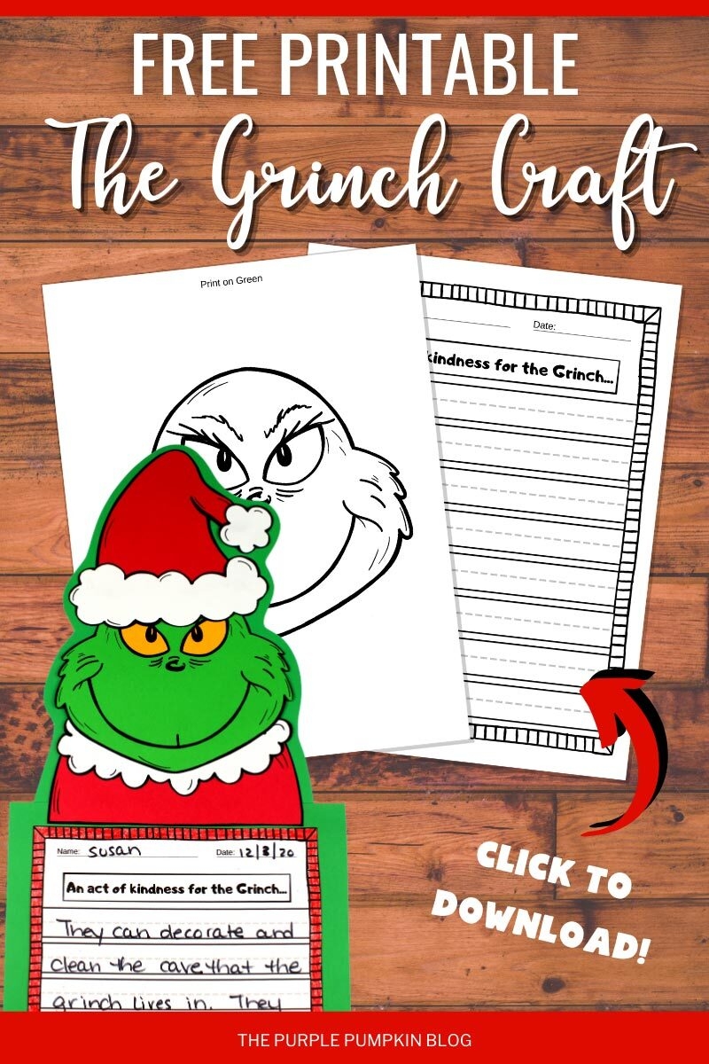 Free Printable Grinch Craftivity Creative Writing Project Free Printable Grinch Craftivity Creative Writing Project