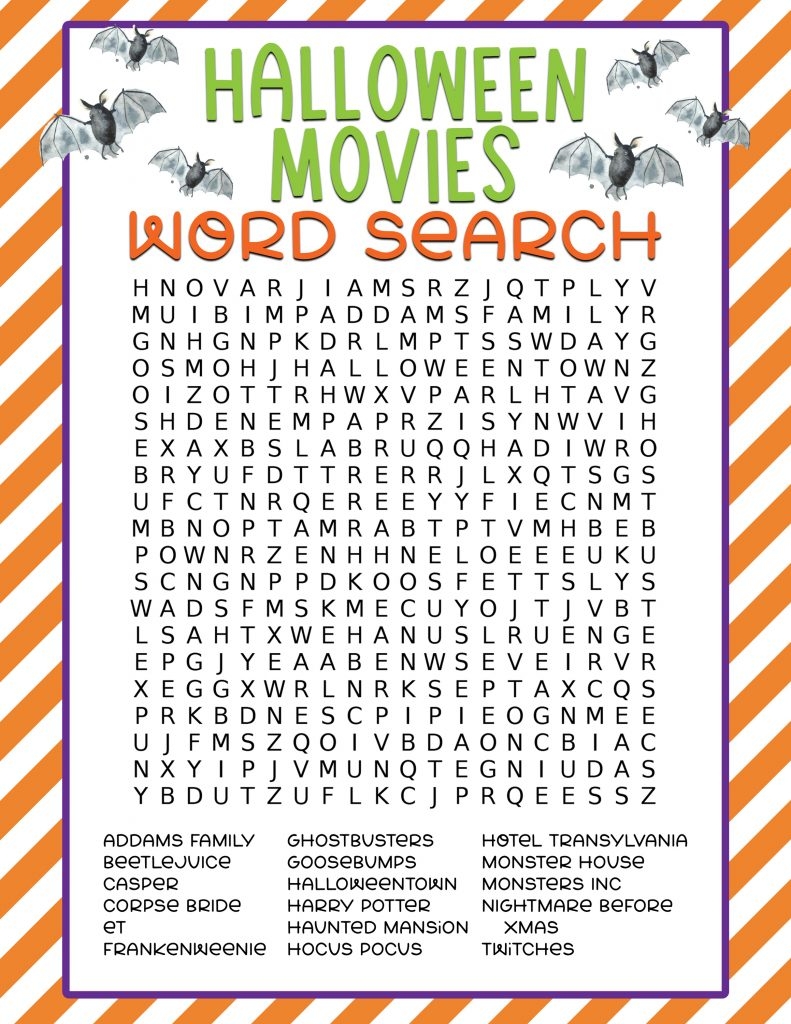 halloween word searches printable