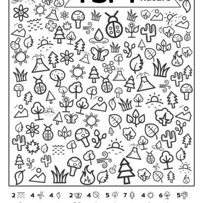 Free Printable I Spy Nature Game Paper Trail Design