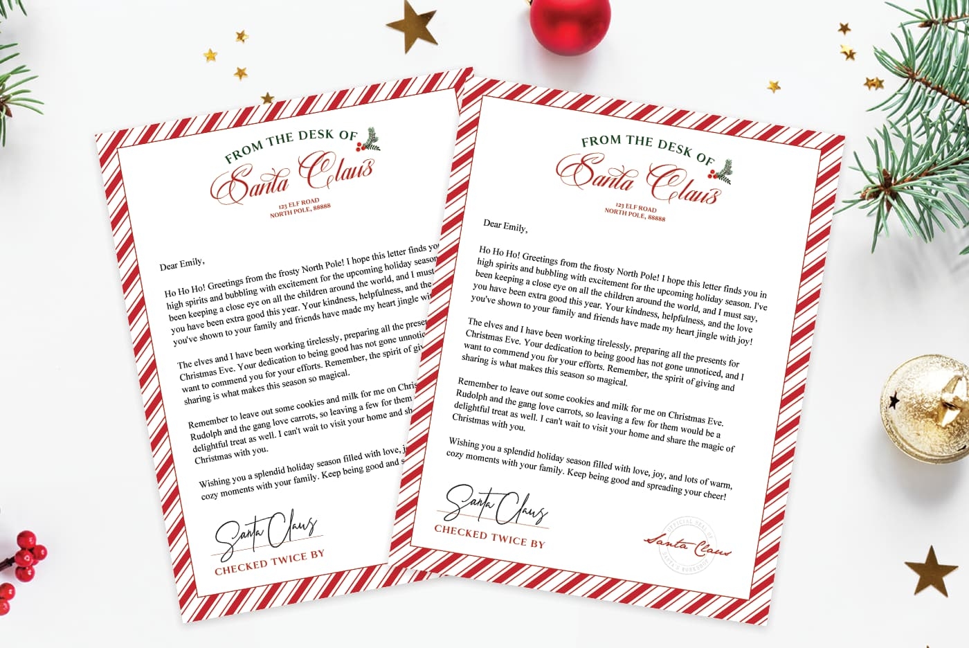 FREE Printable Letter From Santa Template Favorite Printables
