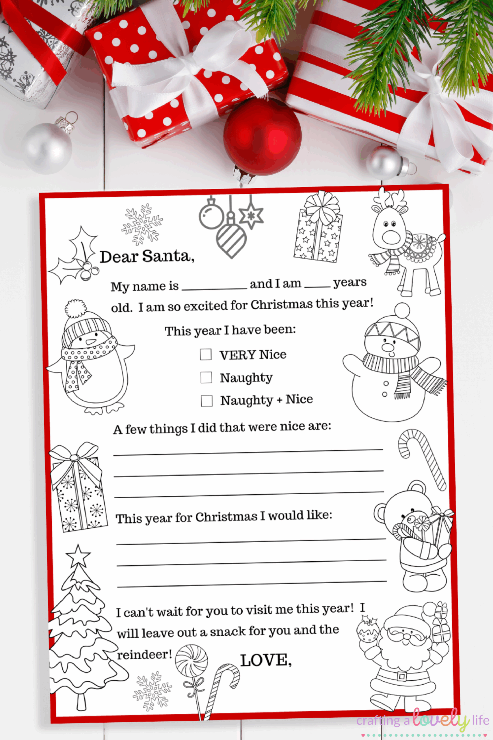 Free Printable Letter To Santa Coloring Page Free Printable Letter To Santa Coloring Page