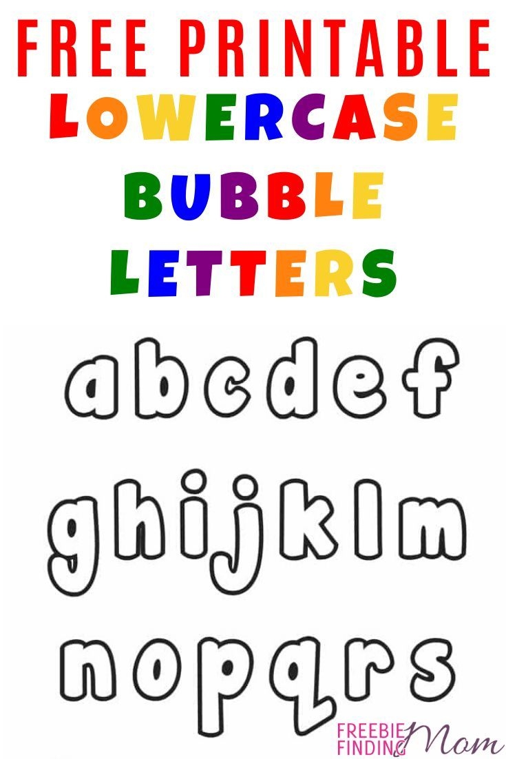 Free Printable Lowercase Bubble Letters Alphabet