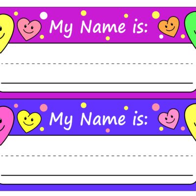 Free Printable Name Tags For Preschoolers TeachersMag