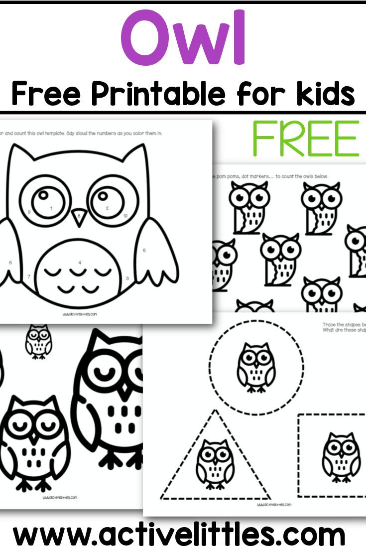 Free Printable Owl Template Active Littles Free Printable Owl Template Active Littles