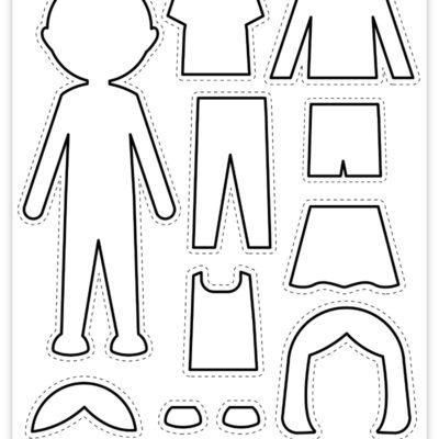 Free Printable Paper Doll Coloring Page Pjs And Paint