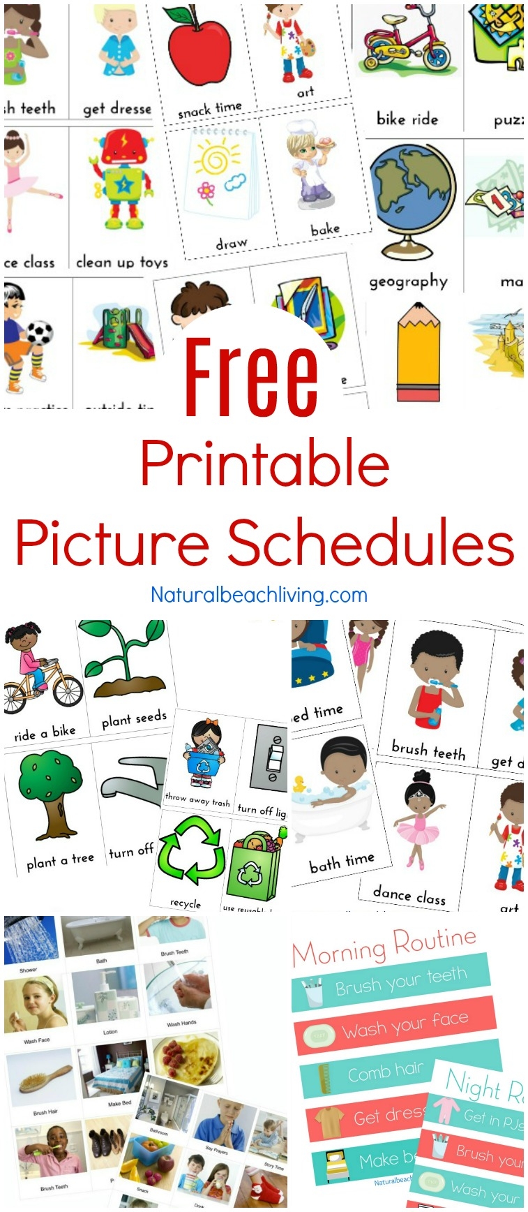 Free Printable Picture Schedule Cards Visual Schedule Printables Natural Beach Living Free Printable Picture Schedule Cards Visual Schedule Printables Natural Beach Living