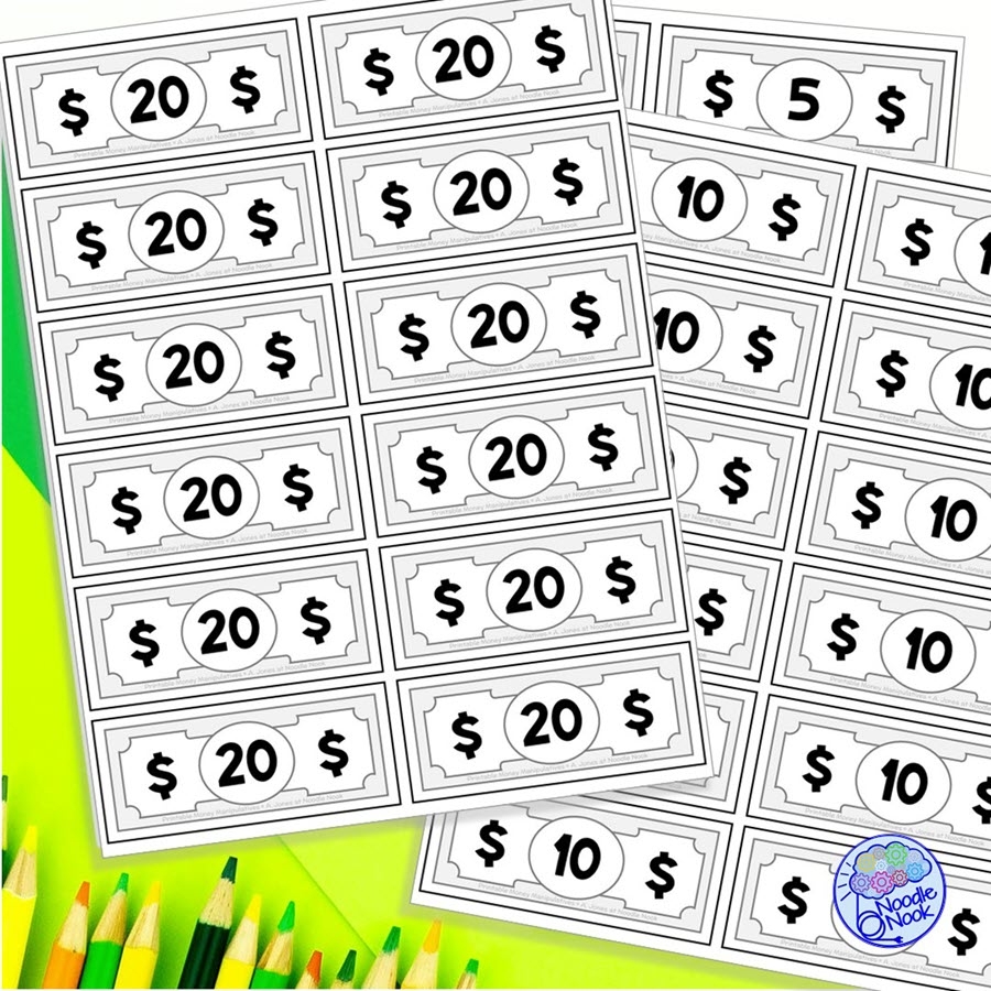 FREE Printable Play Money for Math In The Classroom  FREE Printable Play Money for Math In The Classroom