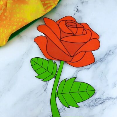 Free Printable Rose Craft Template Simple Mom Project