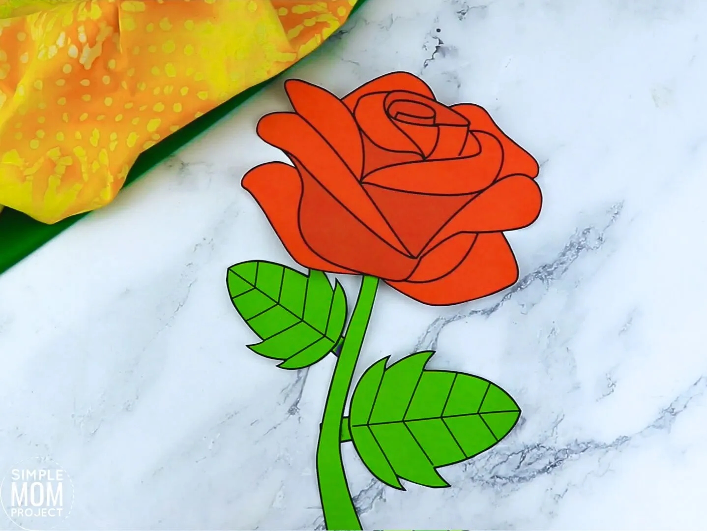 Free Printable Rose Craft Template Simple Mom Project Free Printable Rose Craft Template Simple Mom Project