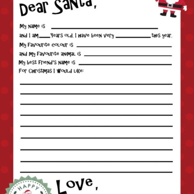 Free Printable Santa Letter Template Frugal Mom Eh