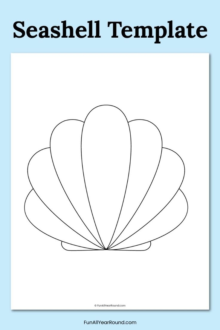Free Printable Seashell Template Free Printable Seashell Template
