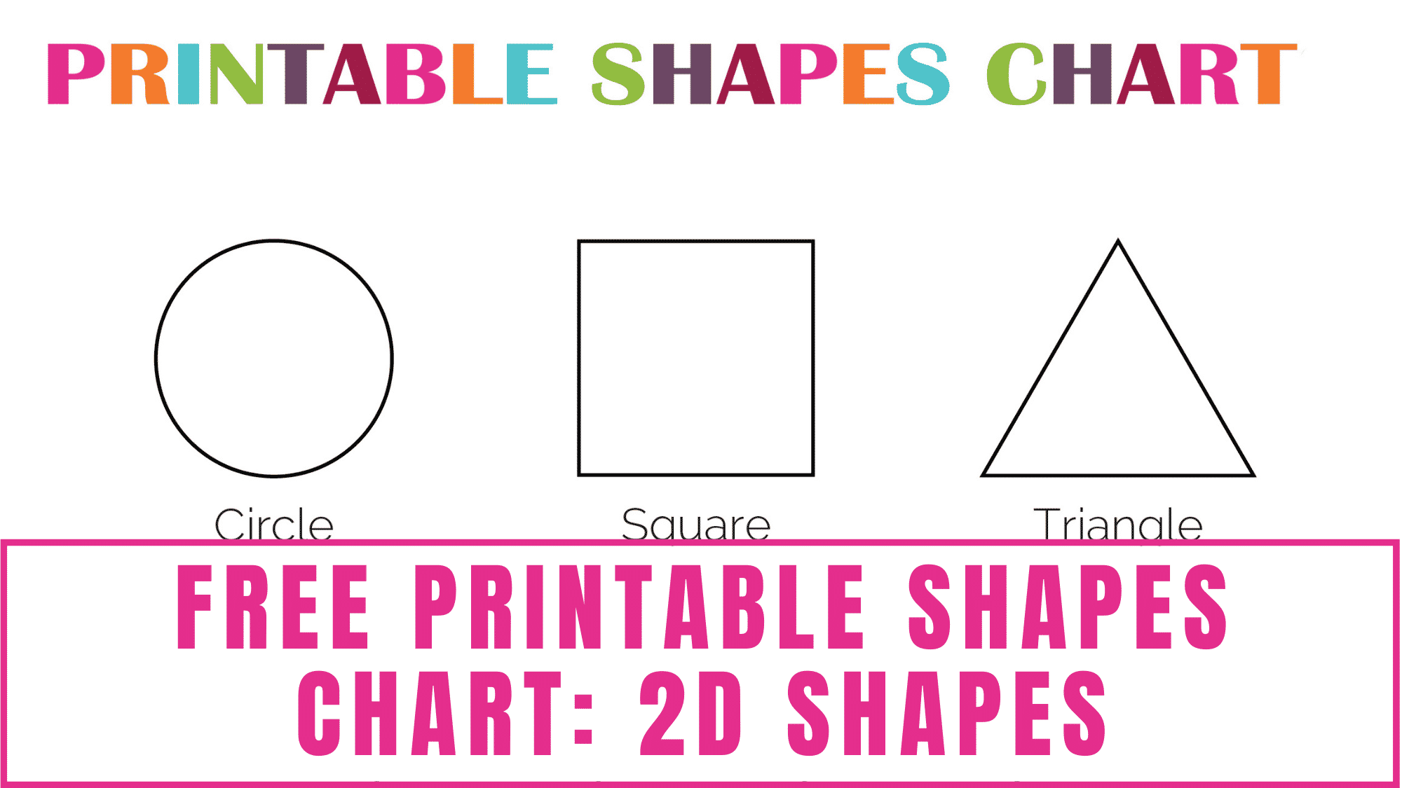 Free Printable Shapes Chart 2D Shapes Free Printable Shapes Chart 2D Shapes