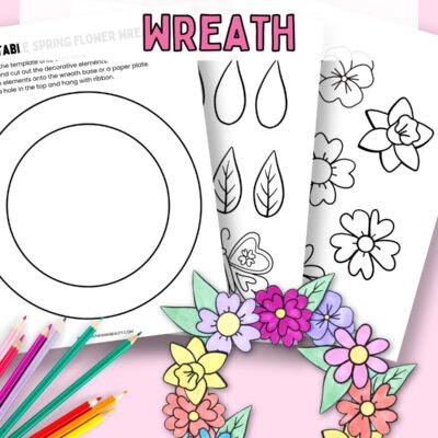 Free Printable Spring Flower Wreath Gathering Beauty