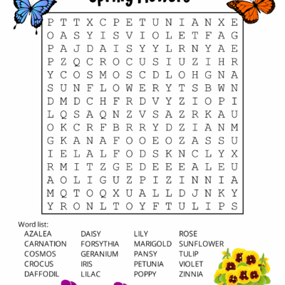 Free Printable Spring Word Search Puzzles Free Printables Monograms Design Tools Patterns DIY Projects